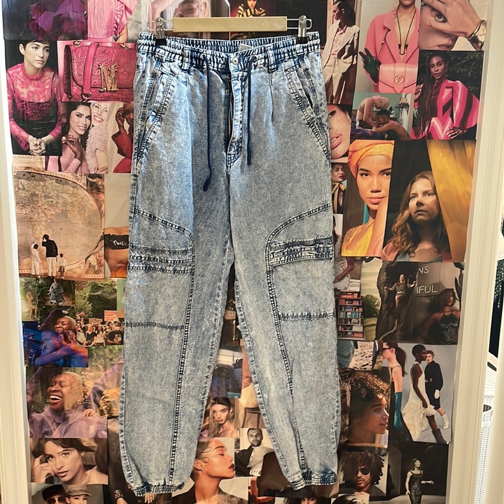 Vintage elastic waist jeans